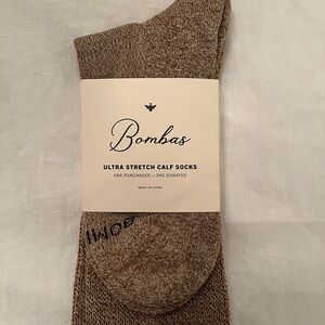 Bombas Ultra Stretch Calf Socks - Tan women’s size M